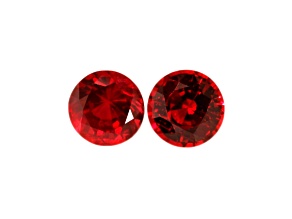 Ruby 5.1mm Round Matched Pair 1.49ctw