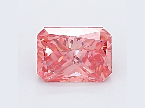 1.14ct Vivid Pink Radiant Cut Lab-Grown Diamond SI1 Clarity IGI Certified