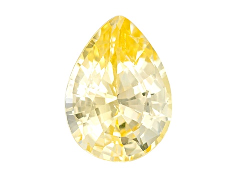 Yellow Sapphire Loose Gemstone Unheated 9.42x6.99mm Pear Shape 2.02ct