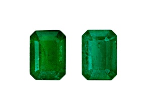 Zambian Emerald 7x5mm Emerald Cut Matched Pair 1.85ctw