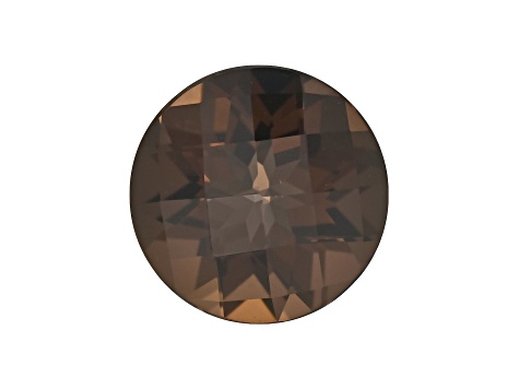 Smoky Quartz 7mm Round Checkerboard Cut 1.30ct