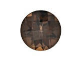 Smoky Quartz 7mm Round Checkerboard Cut 1.30ct