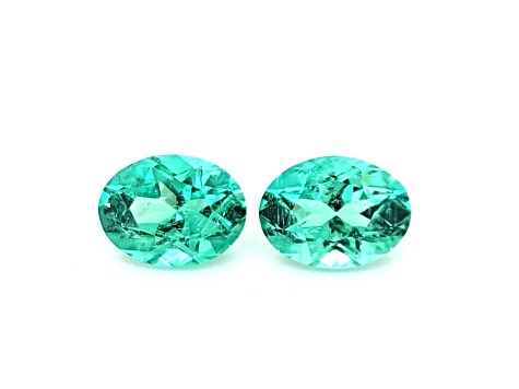 Emerald 8x6mm Oval Matched Pair 2.44ctw