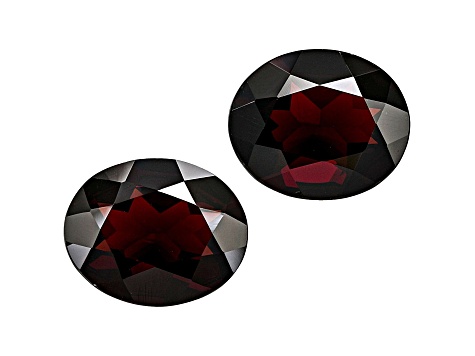 Mozambique Garnet 12x10mm Oval Set of 2 7.84ctw