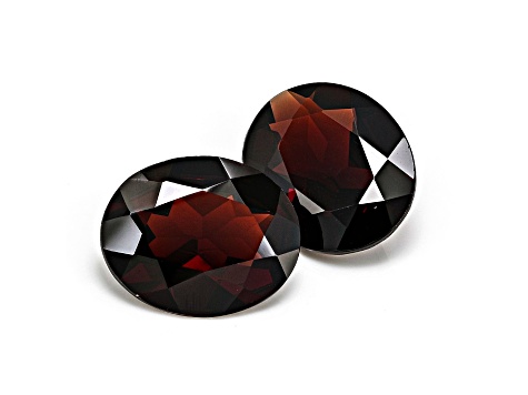 Mozambique Garnet 12x10mm Oval Set of 2 7.84ctw