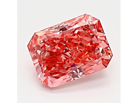 1.21ct Intense Pink Radiant Cut Lab-Grown Diamond VS1 Clarity IGI Certified