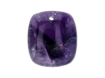 Picture of Amethyst 27.5x24.0mm Cushion Cabochon Focal Bead