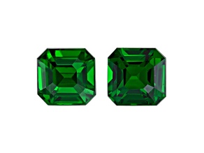 Tsavorite 5.4mm Emerald Cut Matched Pair 2.03ctw