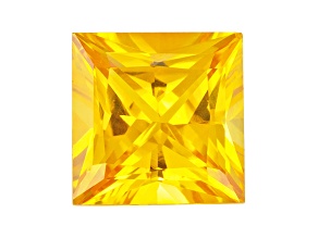 Yellow Sapphire Loose Gemstone 5mm Princess Cut 0.72ct
