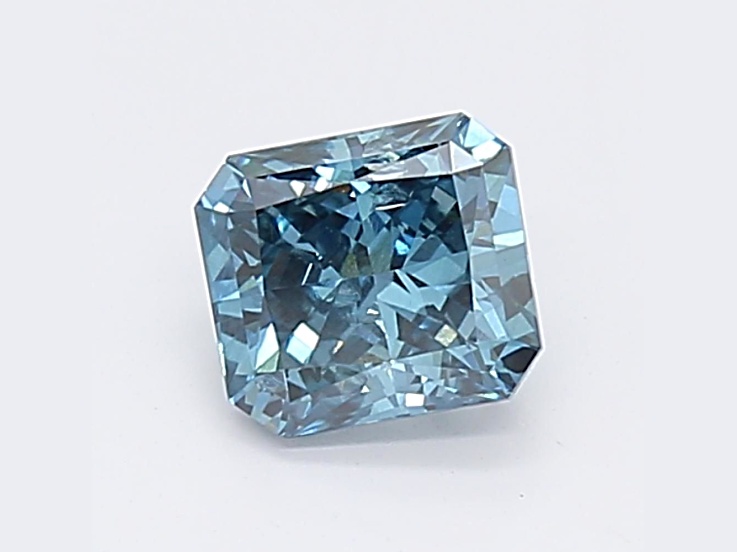 0.79ct Deep Blue Radiant Cut Lab-Grown Diamond SI2 Clarity IGI ...