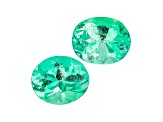 Colombian Emerald 7x6mm Oval Set of 2 1.85ctw