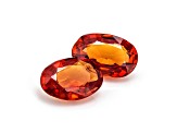 Orange Sapphire 6x4mm Oval Matched Pair 0.80ctw