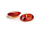 Orange Sapphire 6x4mm Oval Matched Pair 0.80ctw