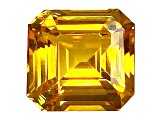Yellow Sapphire Loose Gemstone 9.3x9mm Emerald Cut 5.06ct