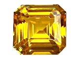 Yellow Sapphire Loose Gemstone 9.3x9mm Emerald Cut 5.06ct