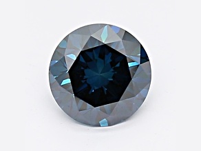 1.00ct Dark Blue Round Lab-Grown Diamond VS2 Clarity IGI Certified