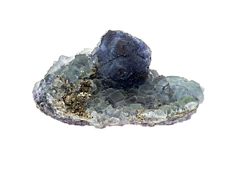 Chinese Fluorite with Pyrite 17x12cm Specimen