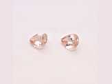Morganite 12x9mm Pear Shape Matched Pair 6.00ctw