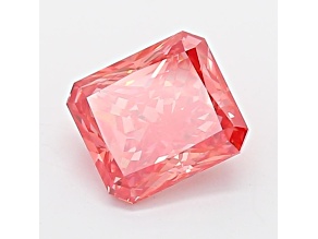 1.14ct Vivid Pink Radiant Cut Lab-Grown Diamond VS2 Clarity IGI Certified