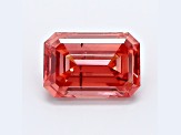 0.99ct Intense Orange Emerald Cut Lab-Grown Diamond SI2 Clarity IGI Certified