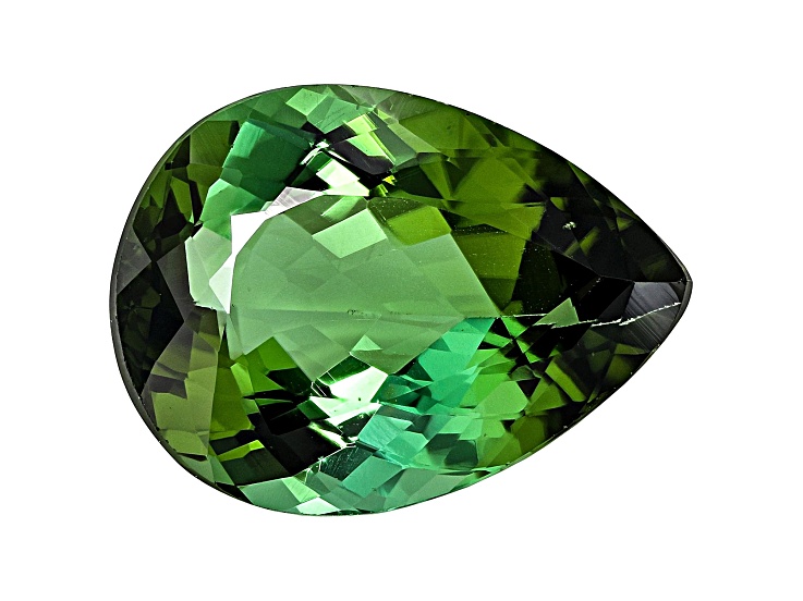 Green Tourmaline 14.9x11mm Pear Shape 6.36ct