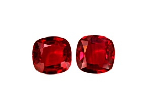 Ruby 7mm Cushion Matched Pair 3.36ctw