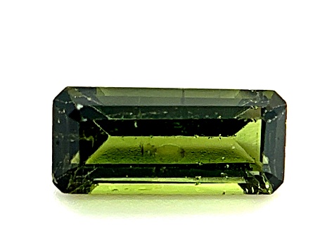 Yellowish Green Tourmaline 14.6x6.6mm Emerald Cut 4.56ct