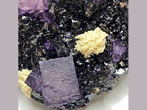 American purple Fluorite and Sphalerite 22.2x17.0cm Specimen