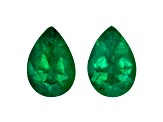 Emerald 5.8x4mm Pear Shape Matched Pair 0.66ctw