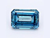 1.53ct Deep Blue Emerald Cut Lab-Grown Diamond SI2 Clarity IGI Certified
