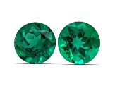 Zambian Emerald 7.1mm Round Matched Pair 2.72ct