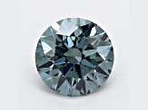 1.10ct Dark Blue Round Lab-Grown Diamond VS2 Clarity IGI Certified
