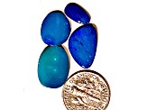 Opal on Ironstone Free-Form Doublet Set of 4 12.00ctw
