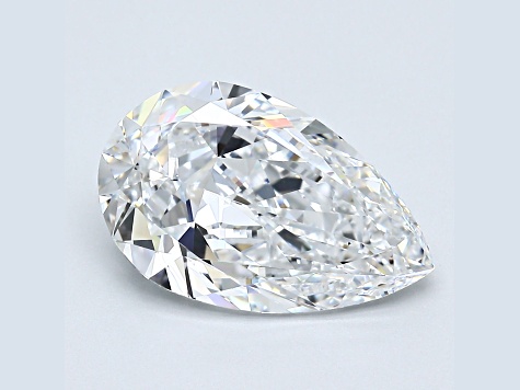 4.31ct White Pear Mined Diamond E Color, VS2, GIA Certified