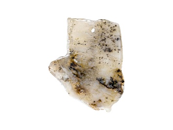 Picture of Oregon Graveyard Point Plume Agate 65x55mm Free-Form Slab Focal Bead