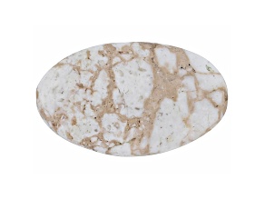 White Horse Agate 28x16.5mm Oval Cabochon 19.85ct