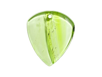 Picture of Uranium Glass 39.6x34.2mm Shield Shape Cabochon Focal Bead