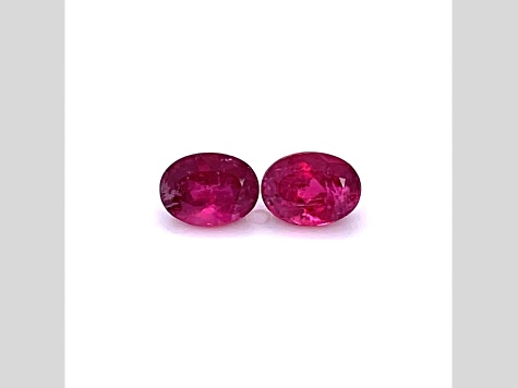 Rubellite 8x6mm Oval Matched Pair 3.05ctw