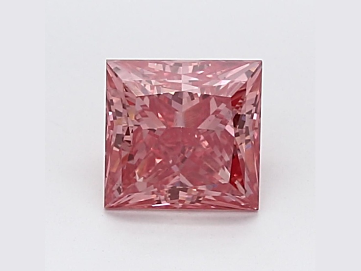 1.05ct Vivid Pink Princess Cut Lab-Grown Diamond SI1 Clarity IGI Certified