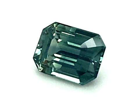 Teal Blue-Green Sapphire 6.85x5.20mm Emerald Cut 1.50ct