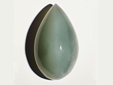 Nephrite Jade Cat's Eye 17.17x10.18mm Pear Shape Cabochon 9.20ct