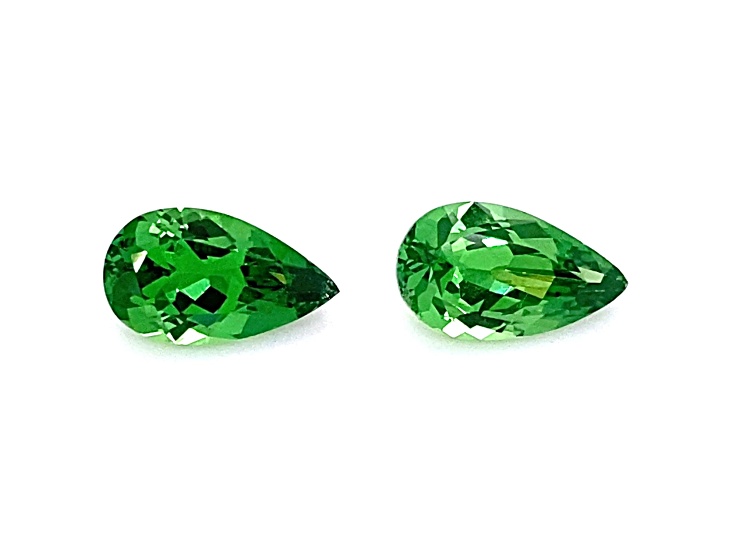 Tsavorite 9.63x5.62mm Pear Shape Matched Pair 2.98ctw - 14N72A | JTV