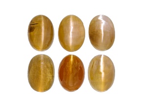 Opal Cat's Eye 7x5mm Oval Set of 6 4.00ctw