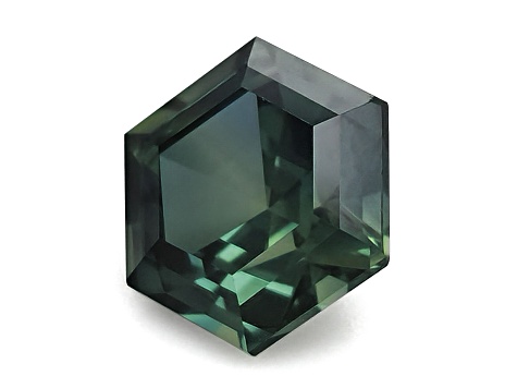 Teal Bluish-Green Sapphire Unheated 7.69x6.77mm Hexagon 1.74ct