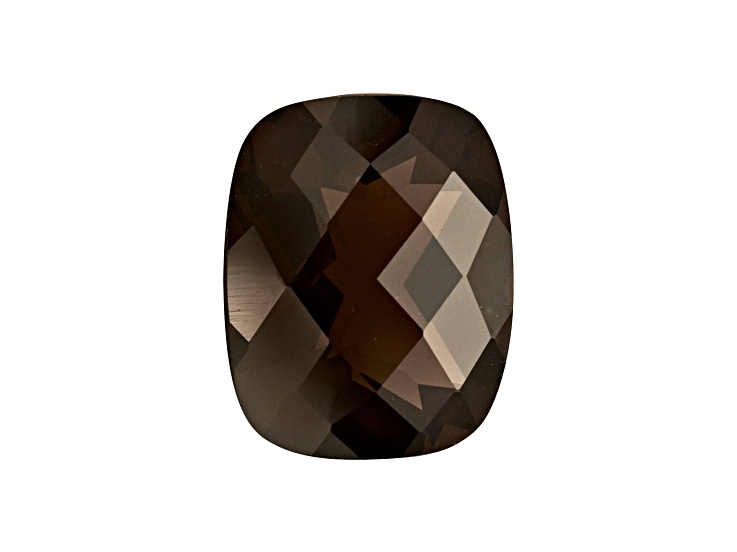 Smoky Quartz 10x8mm Checkerboard Cushion 2.75ct