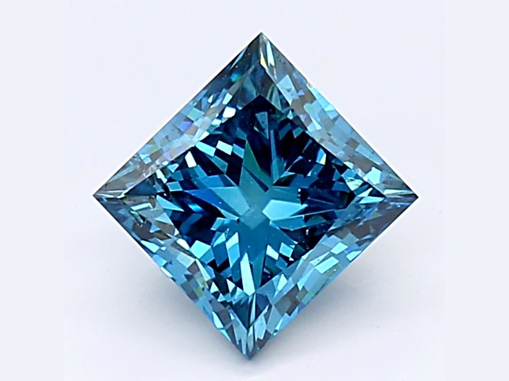 1.62ct Deep Blue Princess Cut Lab-Grown Diamond SI2 Clarity IGI ...