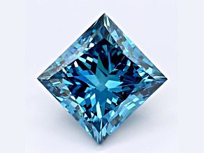 1.62ct Deep Blue Princess Cut Lab-Grown Diamond SI2 Clarity IGI Certified
