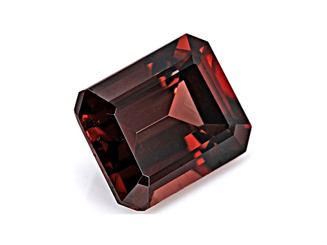 Red Zircon 11x8.5mm Emerald Cut 6.64ct