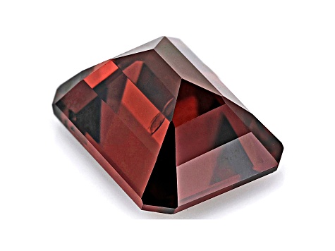 Red Zircon 11x8.5mm Emerald Cut 6.64ct