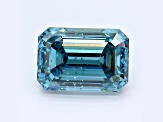 1.81ct Deep Blue Emerald Cut Lab-Grown Diamond SI2 Clarity IGI Certified